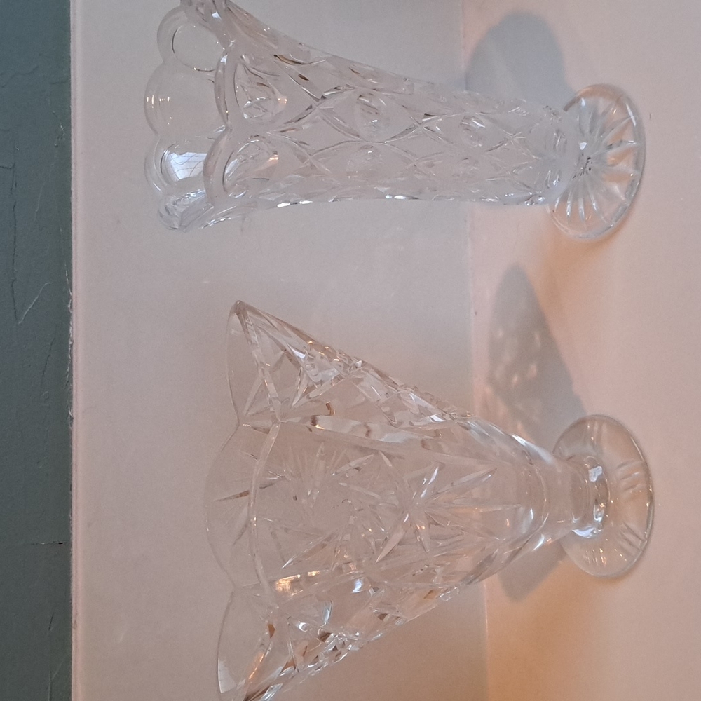 German Crystal Vase Set